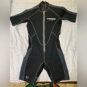 Cressi Mens 2mm Lido Shorty, Black, Large/4